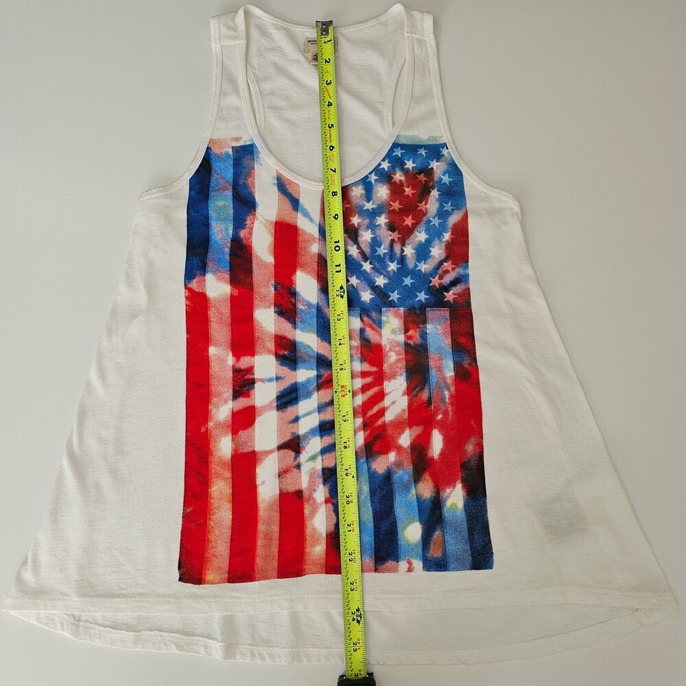 EUC DENIM & SUPPLY RALPH LAUREN Red White & Blue American Flag Boho Tank Top XS - Picture 5 of 6